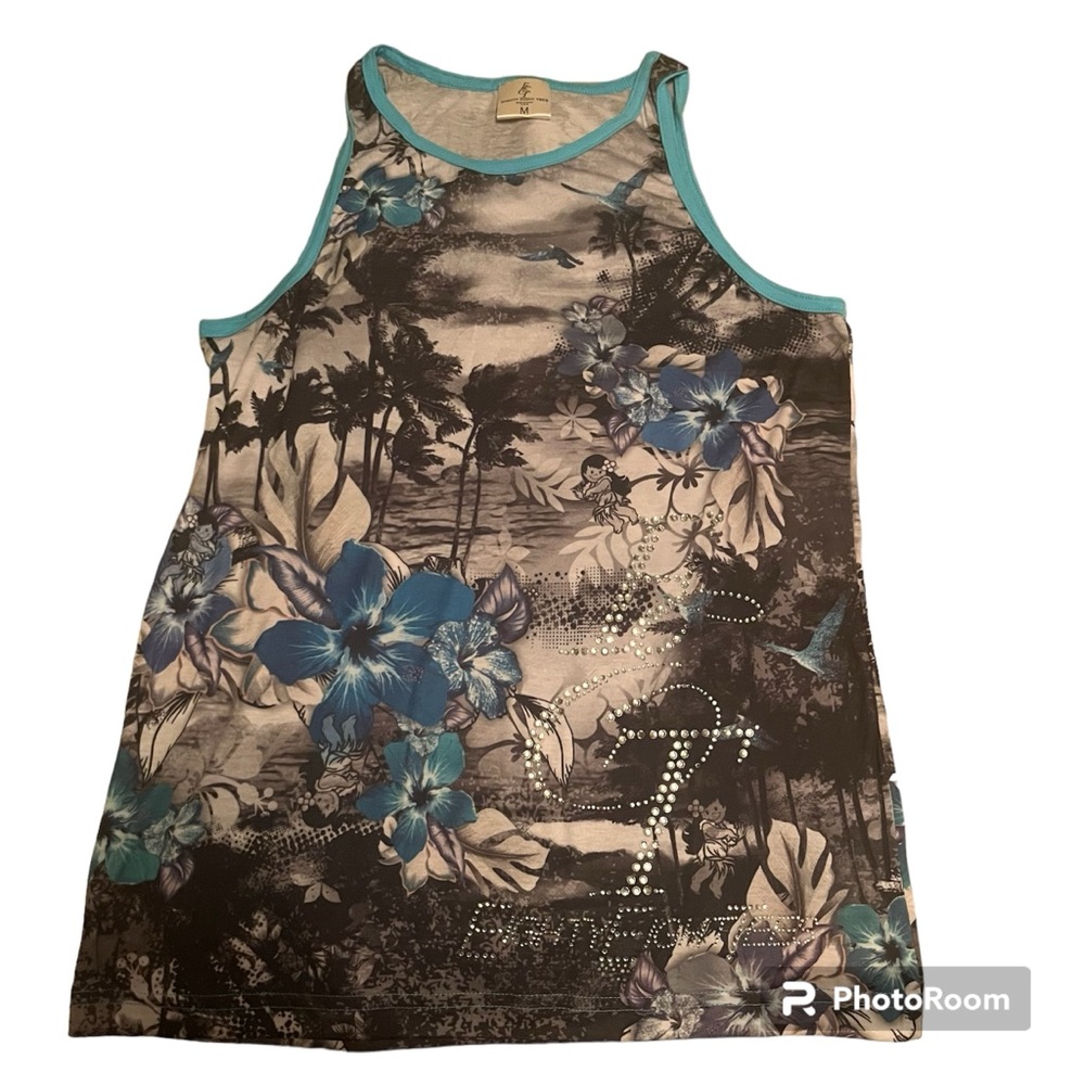 88 Tees Sequin Medium Tank Top NEW